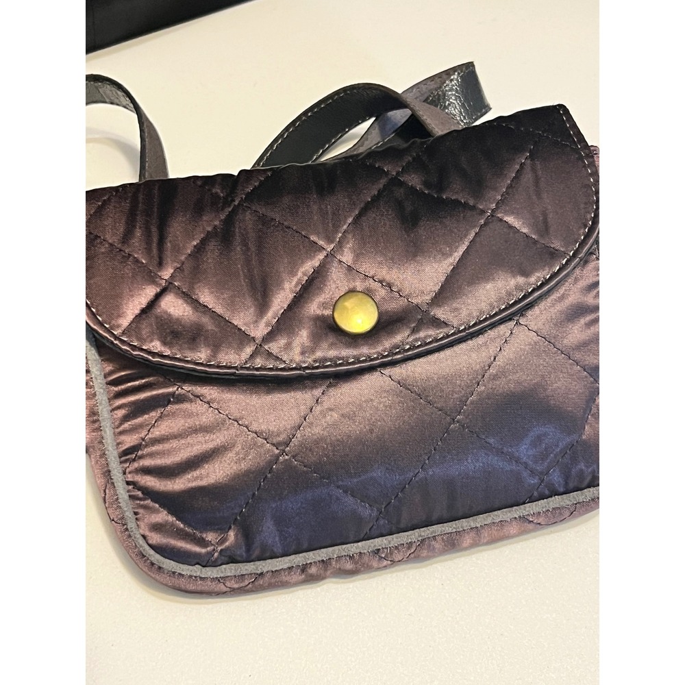 Sonia Rykiel Paris Quilted Satin Mini Crossbody Bag 8x7 Made in France